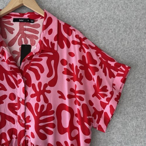 Sportsgirl Sloan Mini Dress Plus Size Sz 18 Bnwt Current Season Tiered Flowy New - Picture 7 of 16