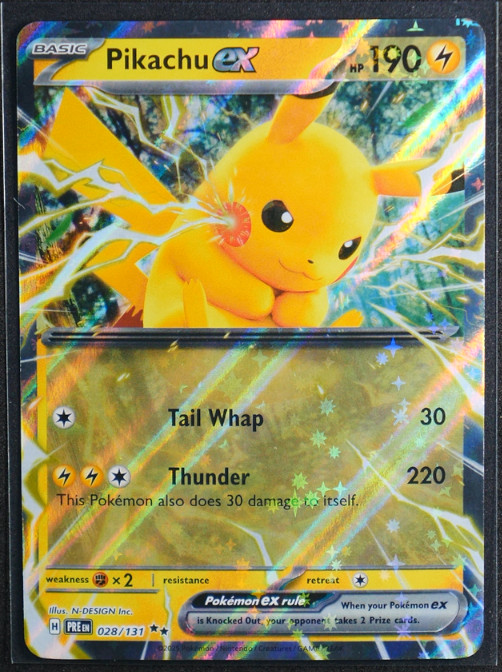 Pikachu ex - Holo Double Rare #028/131 SV: Prismatic Evolutions NM