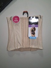 Maidenform Womens Waist Trainer Shapes Corset Slimming Size Med W82006 NWT Beige