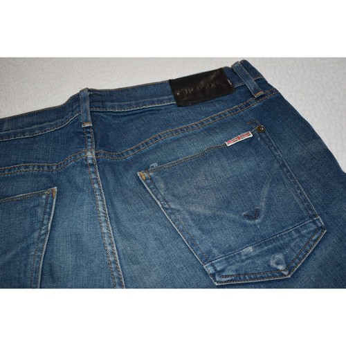 Hudson Blue Jeans Mens Size 33 x 32 Denim 5 Pocket Straight Button Fly Made USA