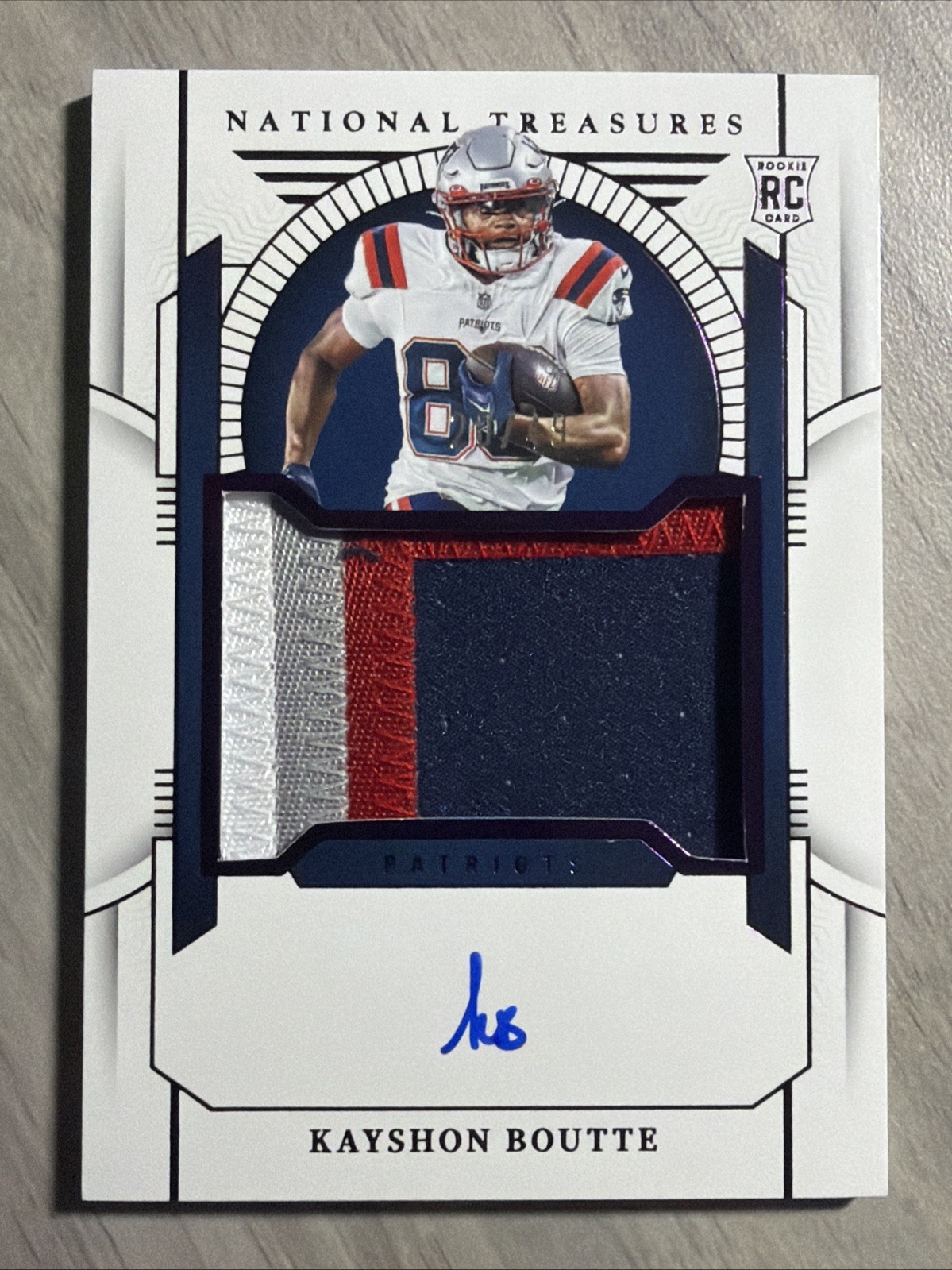 Kayshon Boutte Panini National Treasures #176 Autograph Patch Purple