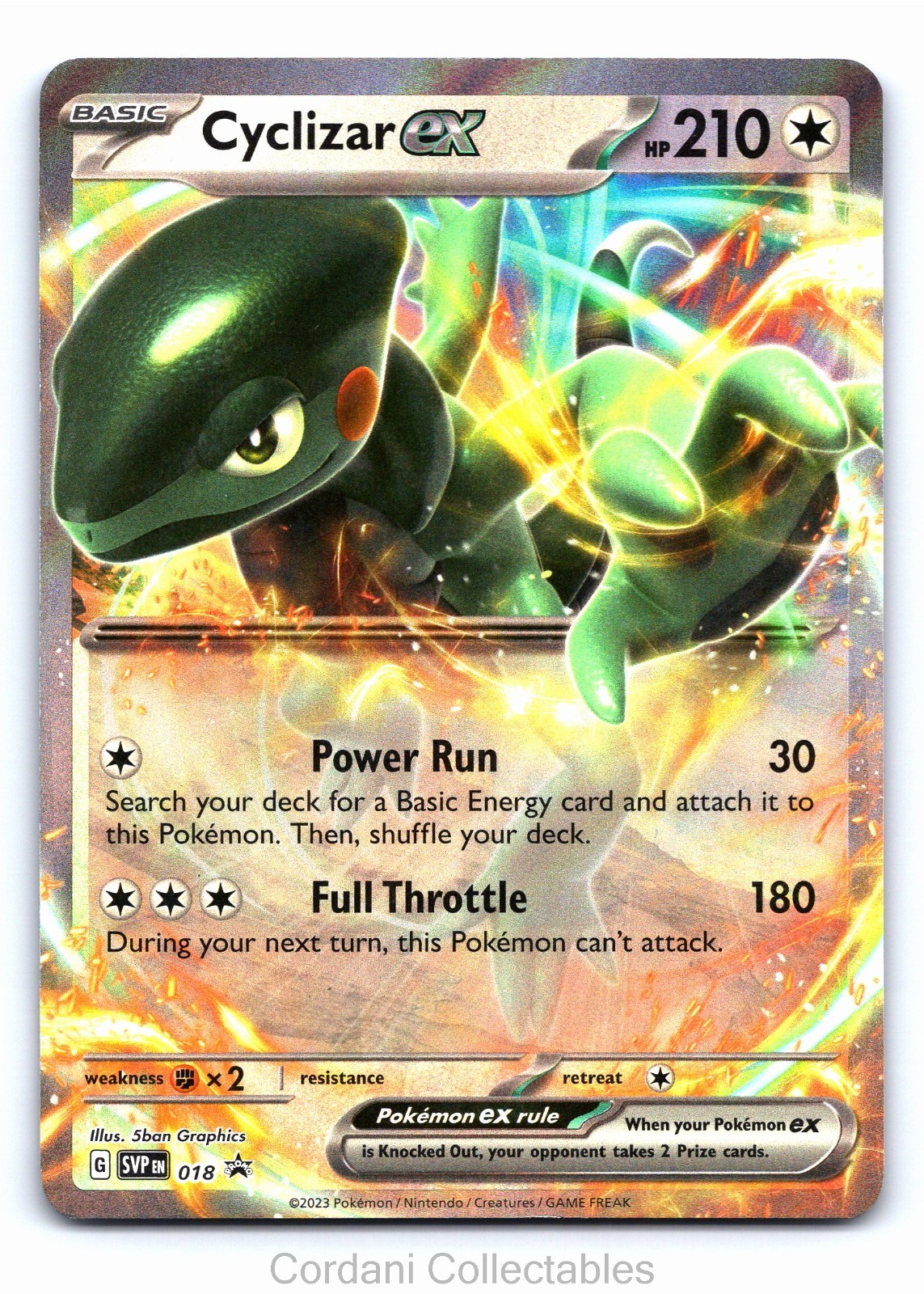 Cyclizar EX SVP018 - SV Black Star Promo - Pokemon Card - Near Mint