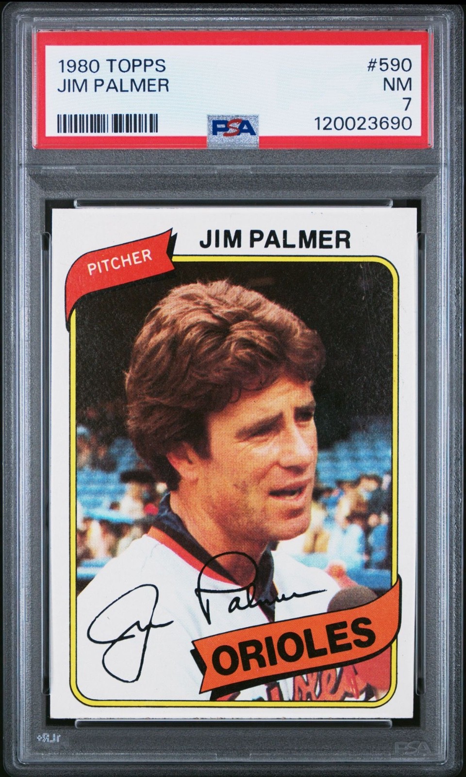 1980 Topps Baseball #590 Jim Palmer PSA 7