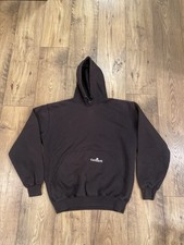 Vintage Carhartt Hoodie Mens Medium Black K132 BLK Made in USA Logo Faded