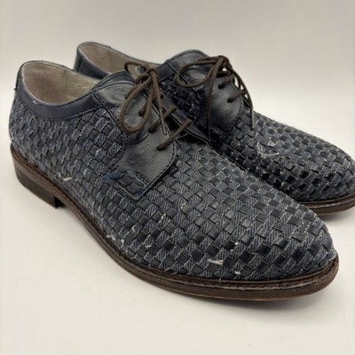 Marechiaro 1962 Size 36 US 6 Blue Oxford Lace Up Derby Shoes Made In Italy