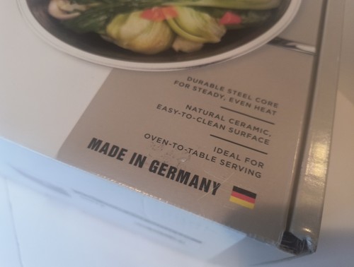 Olla sopera Fusiontec de 4 cuartos totalmente revestida de cerámica con núcleo de acero ónix negra Alemania nueva en caja - Imagen 2 de 8