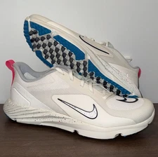 Nike Alpha Huarache Pro 8 LAX Lacrosse Turf Shoes White Pink CZ6559-116 Mens 9.5