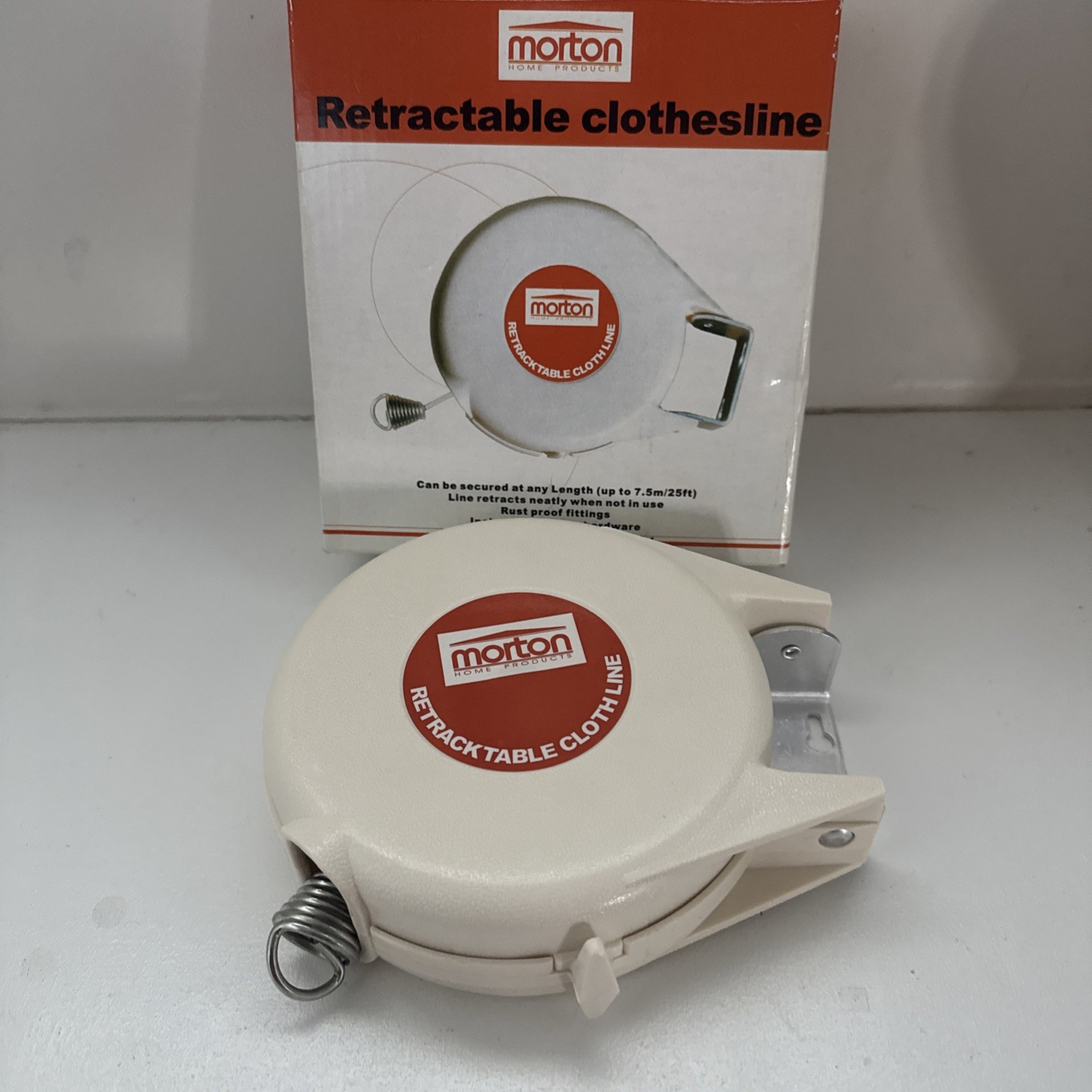 Morton Home Products Retractable Cord Reel Clothesline 25 Ft