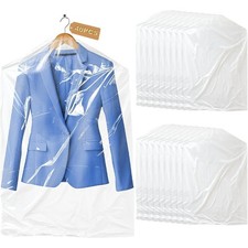 40 Pack Garment Bags 60x90cm Plastic Dry Cleaning Bags for Hanging Clothes