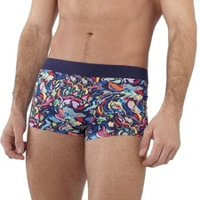 HOM Psychedelic Trunk mens underwear short male boxer brief lined pouch silky