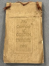 The Calendar of Golden Thoughts 1920 Vintage Book
