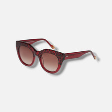 Le Specs Women's Red AIRY CANARY II Acetate Cat-Eye Sunglasses 51-22-145