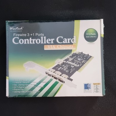 Wintech FireWire Controller-Karte PCI IEEE 1394 VIA Chipsatz 3+1 Ports 400 Mbps