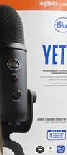 Blue Yeti USB Microphone Black, Mute Button, Adjustable Stand, Headphone Jack