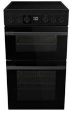 Hisense HDCEC5C10B 50cm Double Oven Electric Cooker with Ceramic Hob - Black