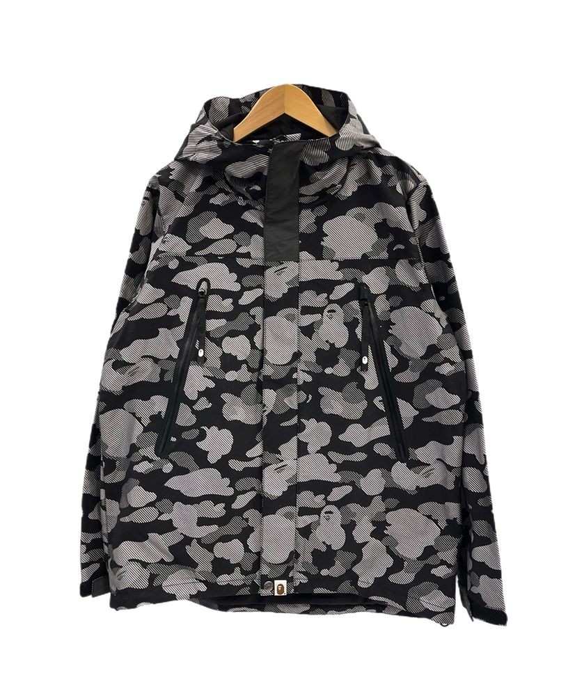 BAPE All-Over Mountain Parka Hoodie Zip L Cotton Used Multi From Japan