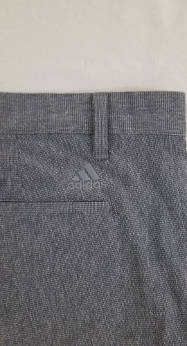 Adidas Crosshatch Golf Shorts Mens Size 38 Gray Lightweight Stretch