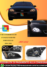 💫ART.6102 FARI ANTERIORI OCCHI D'ANGELO NERI per FORD FOCUS II 2004-2008💫