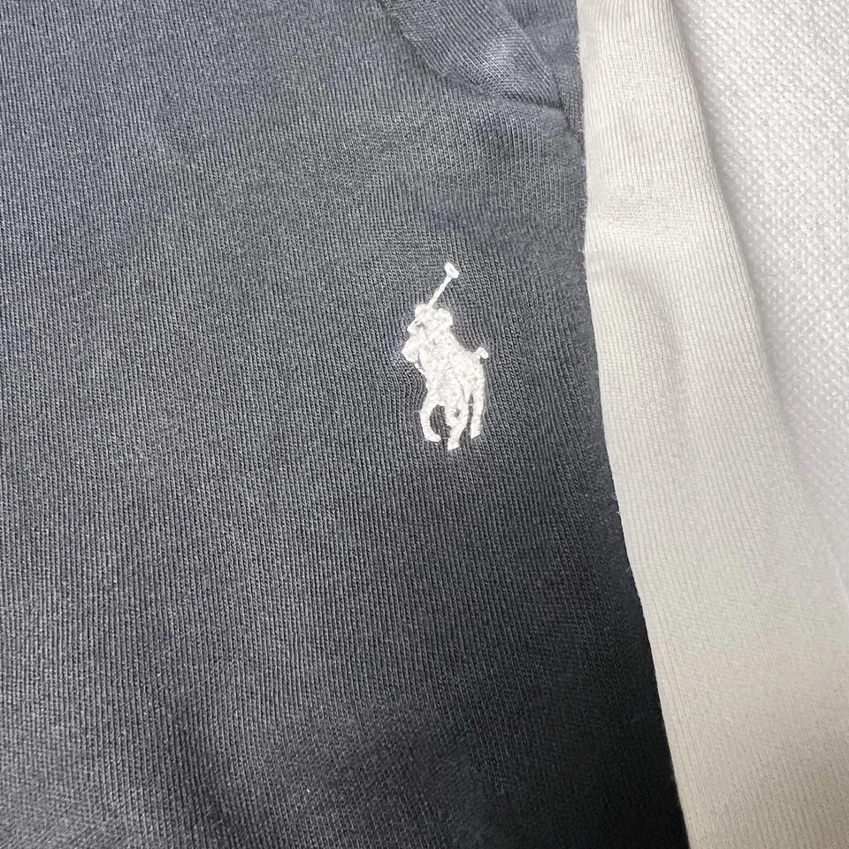 Pantalones deportivos Polo Ralph Lauren para hombre talla XL con cremallera inferior negros blancos Foto 3 de 4