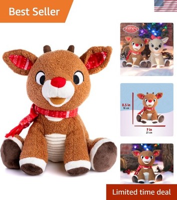 Rudolph the Red-Nosed Reindeer Plush Toy, 8 Inches, Rudolph, Christmas