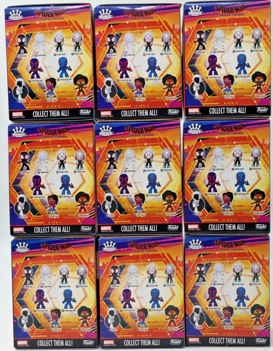 Funko Minis Five Below Exclusive Set of 9 Spider Man Woman Spot