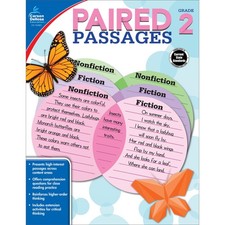 Carson Dellosa Paired Passages Reading Comprehension 2nd Grade Workbook, Fiction