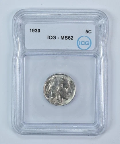 1930 Indian Head Buffalo Nickel MS62 ICG