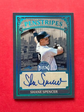 DA109287 2025 Leaf Bronx Legacy Penstripes Auto Blue Shane Spencer #d 15/15