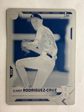 Elmer Rodriguez-Cruz 2021 1st Bowman Printing Plate 1/1  Cyan - Yankees