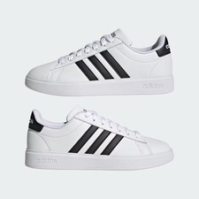NIB adidas women Grand Court 2.0 Shoes Cloud White Core Black Size 6.5