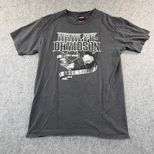 Harley Davidson Free Spirit Eagle T-Shirt Mens Large Wyoming Biker Tee USA Made