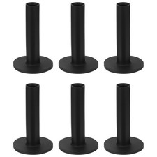 6 Pack Rubber Golf Practice Tee Driving Tee 3.3 Inch Rubber Black