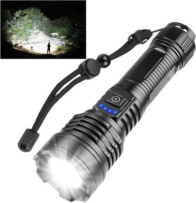 Wiederaufladbare Taschenlampe 500000 High Lumen Super Bright LED Flashlight mit