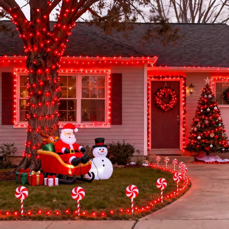 Solar Christmas Lights Outdoor Led String Lights Tree Waterproof Tree Xmas Decor