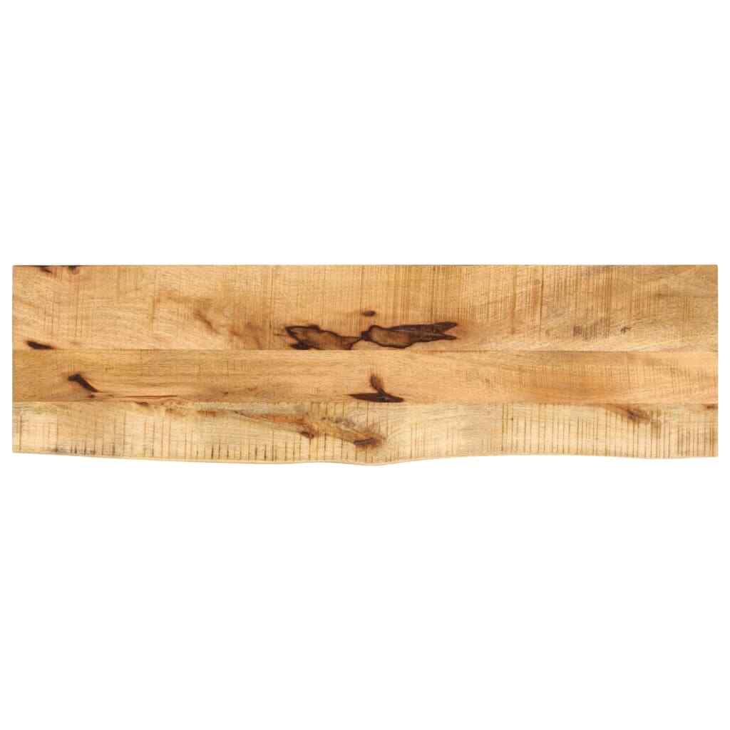 Tischplatte Holzplatte 100x20x2,5cm Baumkante Massivholz Raues Mangoholz vidaXL