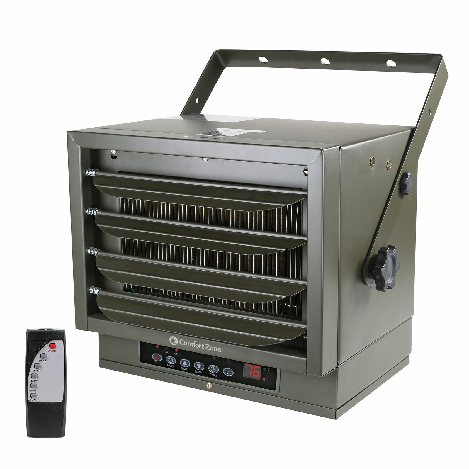 Comfort Zone Digital Fan-Forced Ceiling Mount Heater + Remote and LCD  Display 75877001627 | eBay