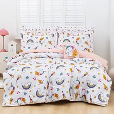 Kids Bed in a Bag,6 Piece Duvet Cover Bed,Super Soft Microfiber Kids Bedding Set