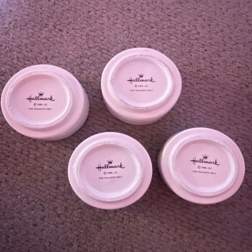 Hallmark Inspirational Tea Light Holders 4 Set Spread Laughter Share Kindness - Picture 3 of 5