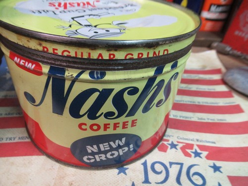 NASH'S COFFEE TIN CAN vintage 1 lb can OLD COUNTRY STORE ST PAUL MN 1955 - Picture 3 of 8