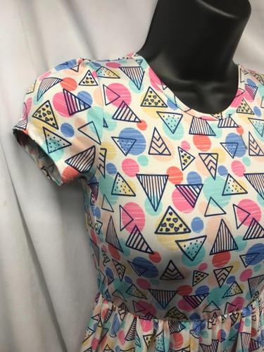Dot Dot Smile Girl Kids Top/Dress Triangle Design Teal Size 7 Clothing - Picture 3 of 10