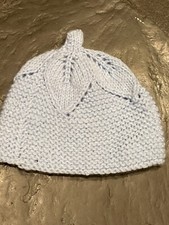 Toddler Homemade Knit Baby Blue Cap