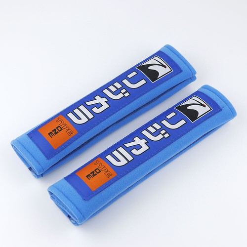 Blue Cotton Spoon Sports Seat Belt Cover Shoulder Strap Pads for Honda