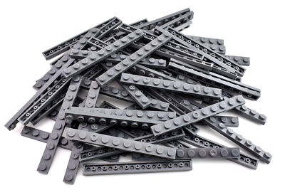 TCM Bricks Dark Bluish Gray 1x10 Plate X100 Compatible Parts & Pieces Grey