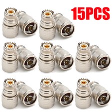15Pcs N-Type Male Plug to SO-239 UHF Female Jack RF Adapter Barrel Connector US