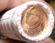 Gem Unc Original Roll (50) Thailand Be 2561 (2018) 50 Satang Coins~Rama X~Fr/Shi