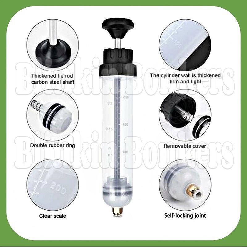 200CC CAR ENGINE OIL BRAKE FLUID EXTRACTOR SYRINGE MANUAL SUCTION PUMP TRANSFER eBay