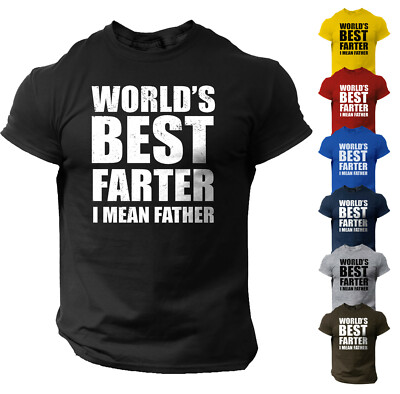 #ad World#x27;s Best Farter I Mean Father T shirt Funny Dad Gift Joke $10.96