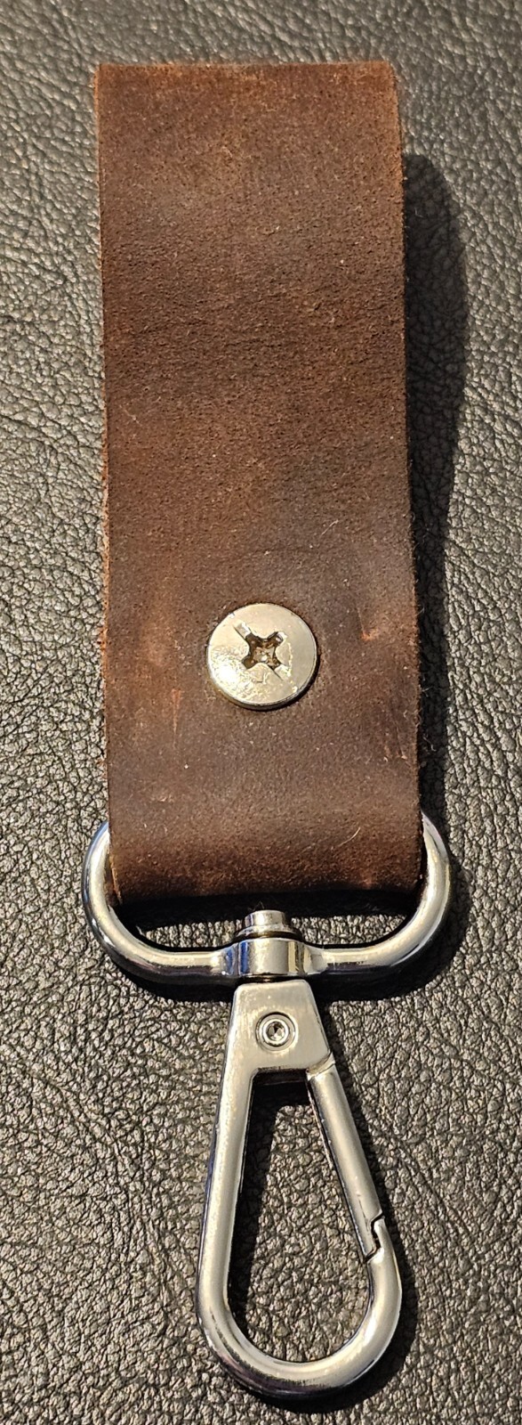 Leather Belt Loop Keychain or Traditional Keychain With Clip For Keys-image