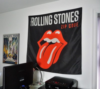 The Rolling Stones Zip Code Lips Huge Banner Fabric Poster
