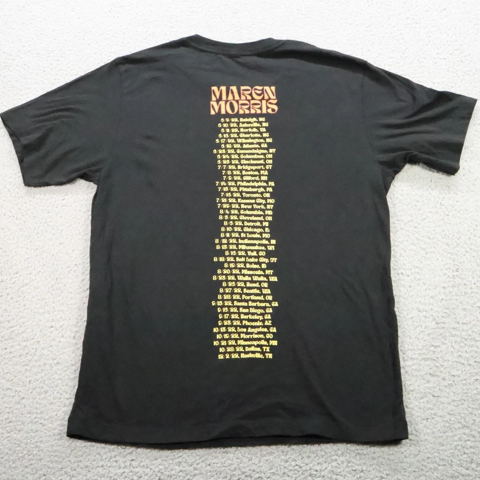 Camisa Maren Morris Mediana Negra Humble Quest Tour 2022 Camiseta Pop Rock Country Foto 4 de 4